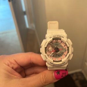White G Shock watch